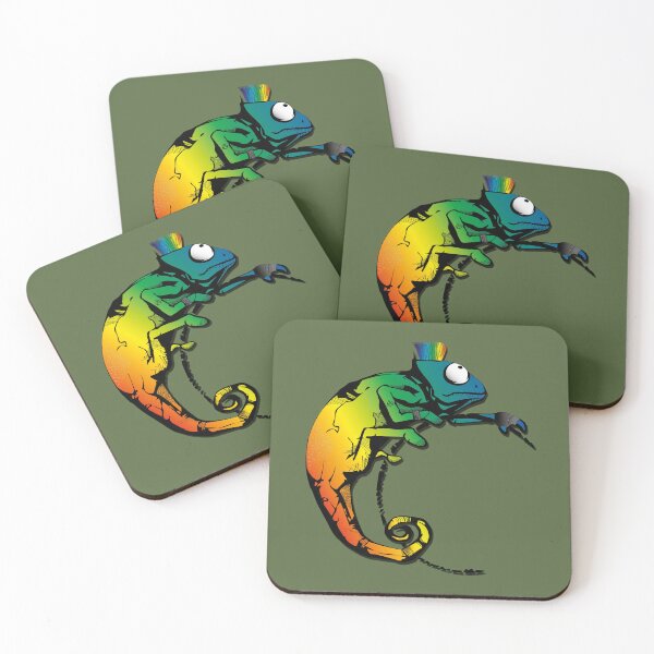 Item preview, Chameleon as a punk designed and sold by chameleon-world.