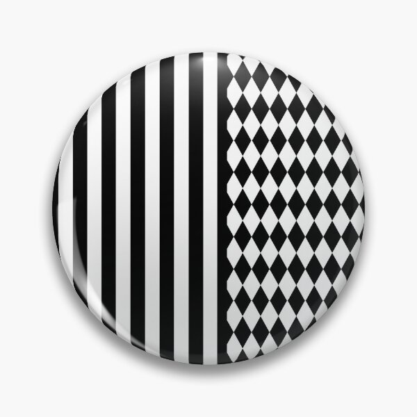 Item preview, Black and White Harlequin Diamonds and Stripes designed and sold by HotHibiscus.