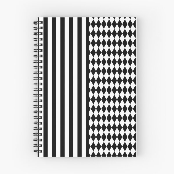 Item preview, Black and White Harlequin Diamonds and Stripes designed and sold by HotHibiscus.