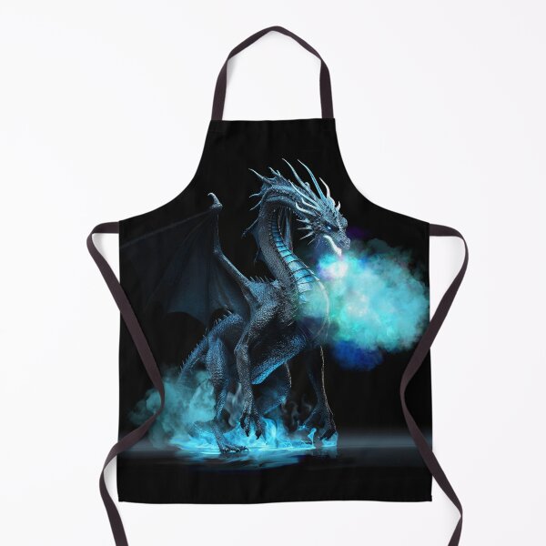 Item preview, Dragon breathing blue smoke and flames designed and sold by ArtOfEalaine.