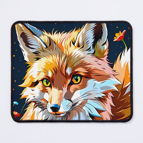 Item preview, Red Fox and Flowers, Ai Generated Art designed and sold by ACC .