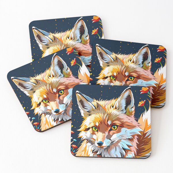 Item preview, Red Fox and Flowers, Ai Generated Art  designed and sold by ACC .