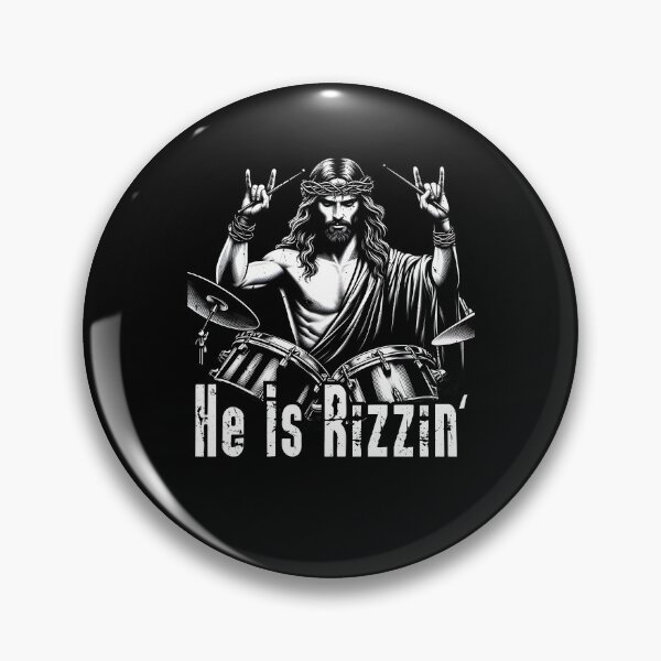 Item preview, He is Rizzin Jesus Drumming Christian Funny Easter designed and sold by MTRBSK11.