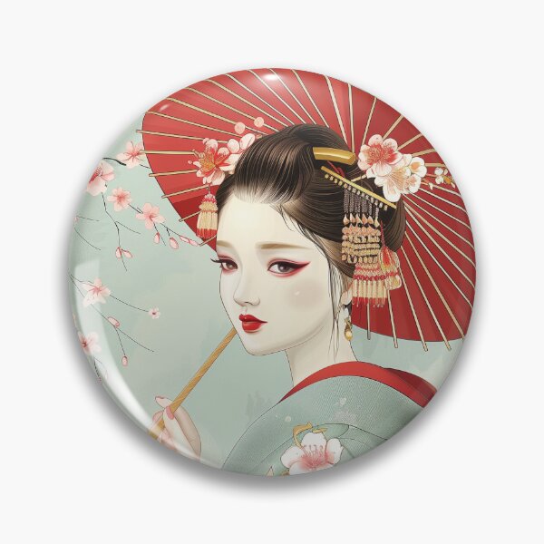 Item preview, Japanese Maiko Holding Red Umbrella designed and sold by kansaikate.