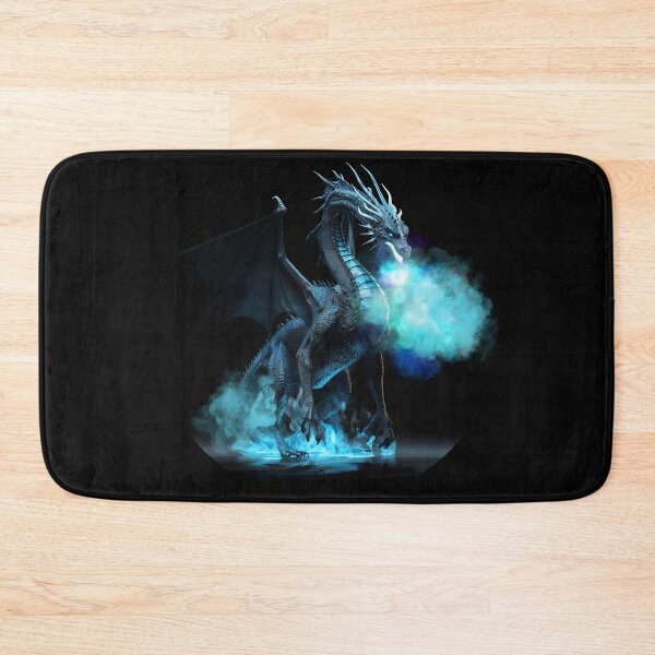 Item preview, Dragon breathing blue smoke and flames designed and sold by ArtOfEalaine.