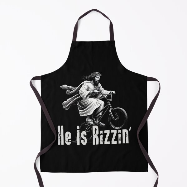 Item preview, He is Rizzin Jesus Riding BMX Bike Christian Funny Bicycle designed and sold by MTRBSK11.