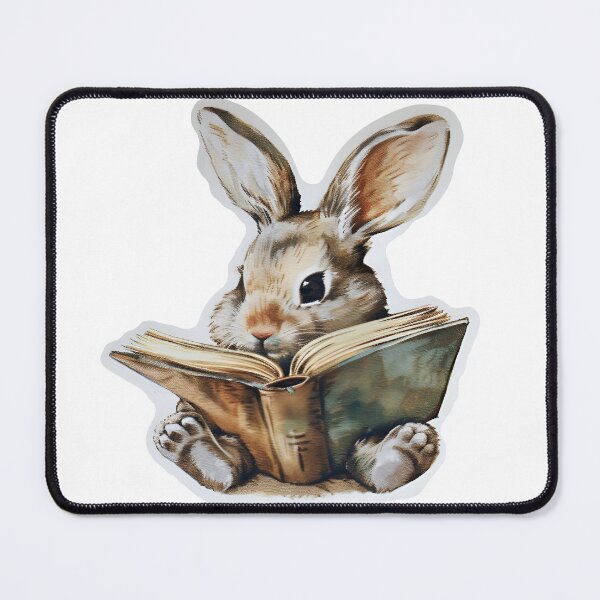 Item preview, Cute rabbit reading book retro children illustration designed and sold by Anbe_design.