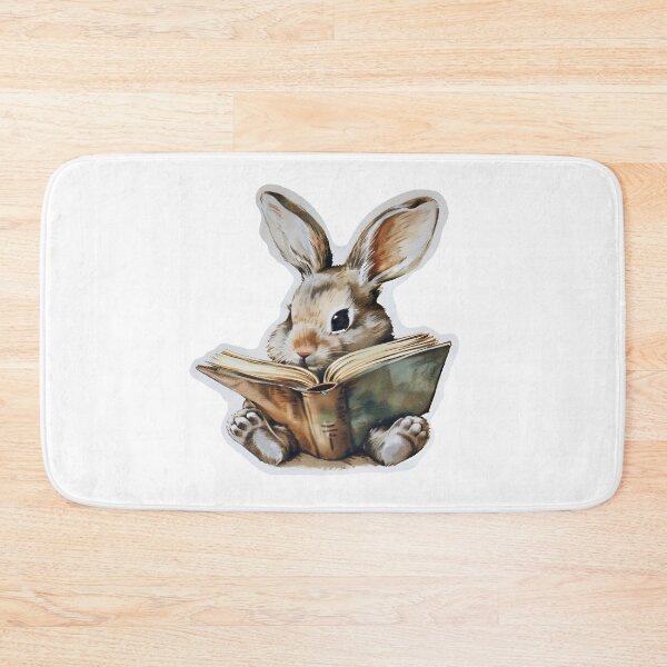 Item preview, Cute rabbit reading book retro children illustration designed and sold by Anbe_design.