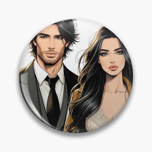 Item preview, Chet Abernathy and Valerie Mabel - Fashion Drawing - Character Art designed and sold by AmberRoseWrites.