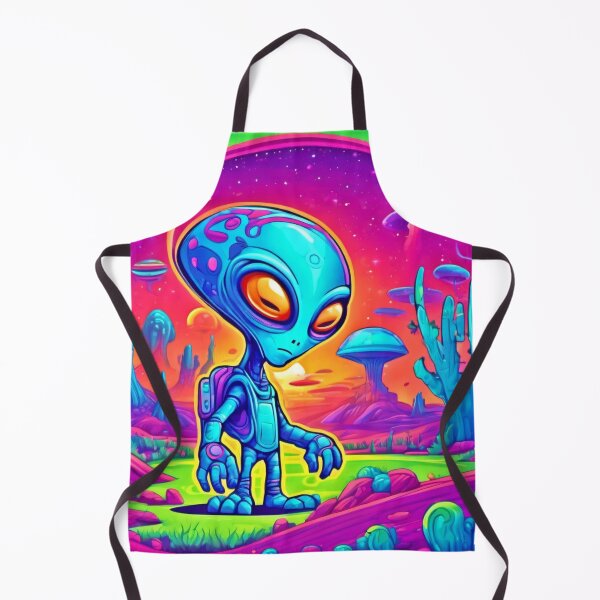 Aperçu de l'œuvre Galactic Alien World : dessin animé vibrant créée et vendue par Health And Fitness Posts e-Store.