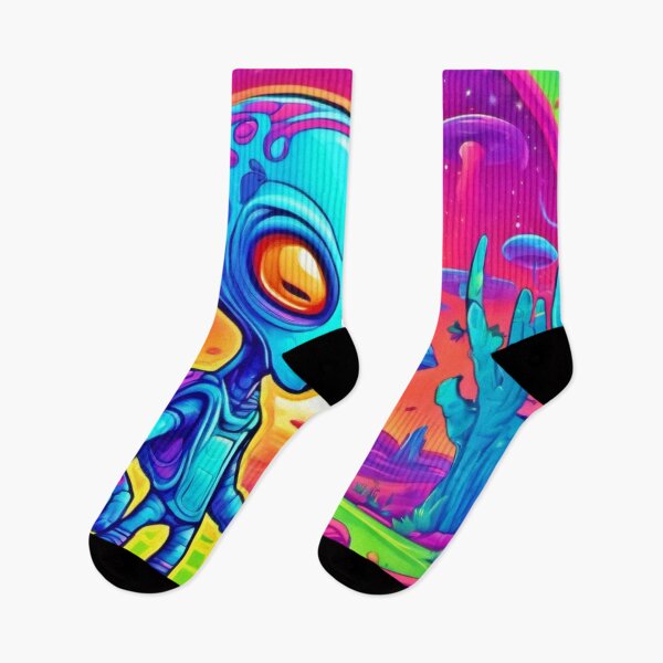 Item preview, Galactic Alien World: Vibrant Cartoon Art designed and sold by Health And Fitness Posts e-Store.