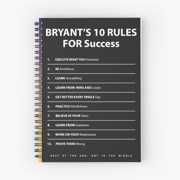 Item preview, Kobe Bryant 10 Rules For Success Motivational Art designed and sold by SuccessHunters.