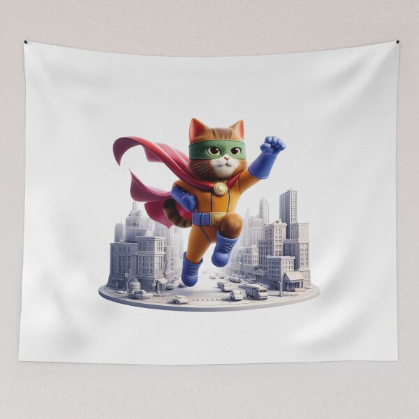 Item preview, Captain Whisker - The Feline Defender designed and sold by vk09.
