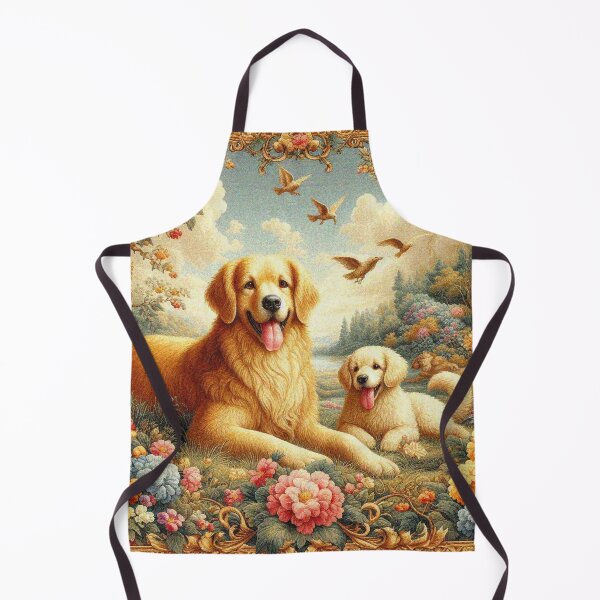 Artikelvorschau, Golden Retriver und Welpe Goldie entworfen und verkauft von Illuministique.