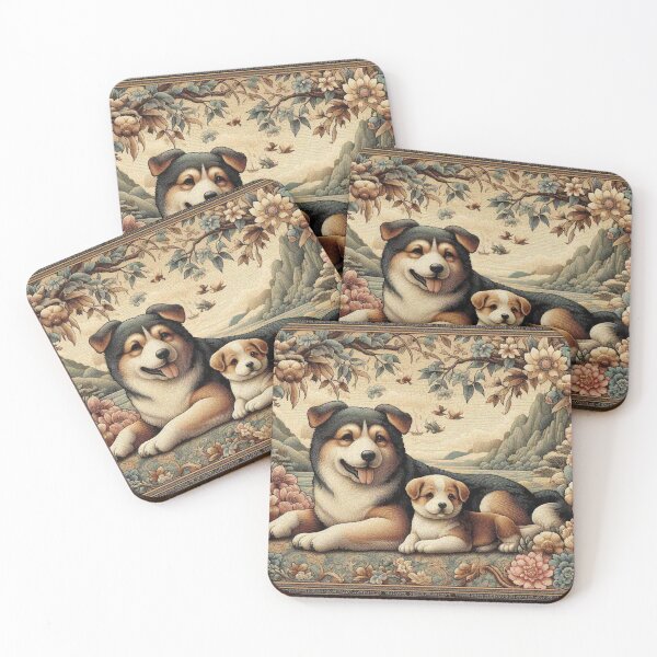 Item preview, Mamá Perro y Lindo Cachorro Tiempo Libre Al Aire Libre designed and sold by Illuministique.