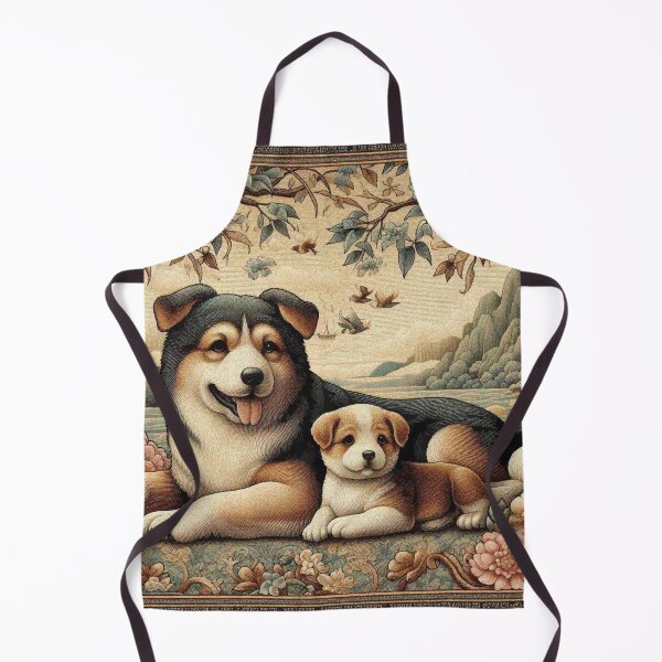 Artikelvorschau, Mama Hund und süßer Welpe Freizeit im Freien entworfen und verkauft von Illuministique.