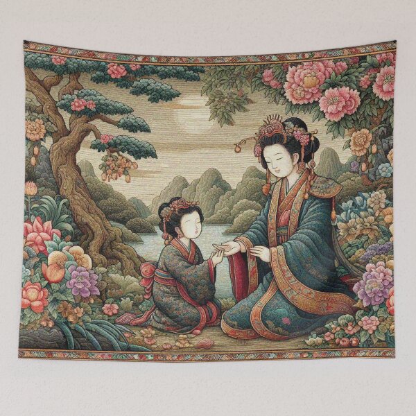 Item preview, Madre e hija picnic al aire libre designed and sold by Illuministique.