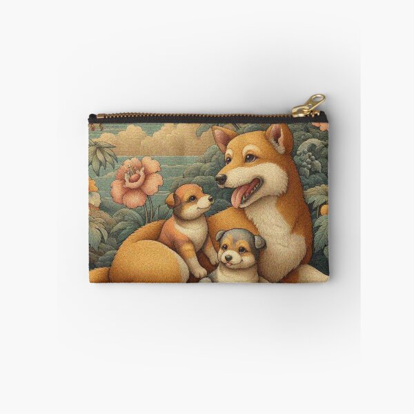 Item preview, Mamá Perro y Cachorros divirtiéndose en la playa al aire libre designed and sold by Illuministique.