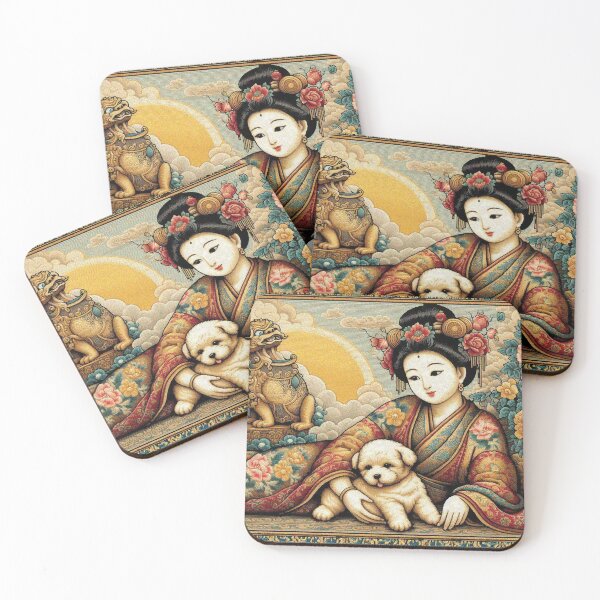 Item preview, Madre humana y cachorro jugando designed and sold by Illuministique.