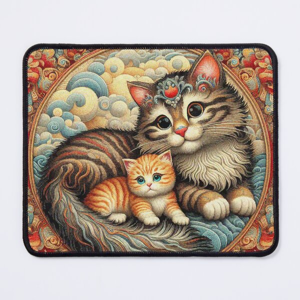 Item preview, Beautiful Mama Cat and Baby Ginger Kitty designed and sold by Illuministique.