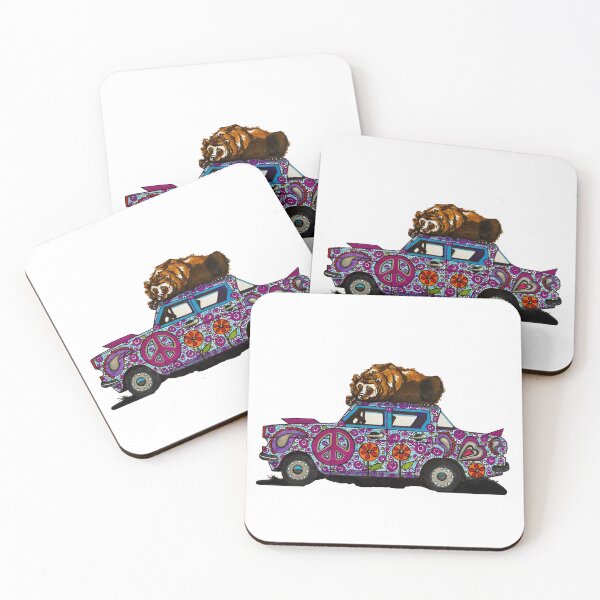 Item preview, Old grizzly bear hibernating on hippy car designed and sold by Every-wen.