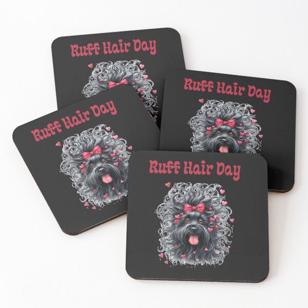 Item preview, Black Dog Ruff Hair Day designed and sold by AlienOccupation.