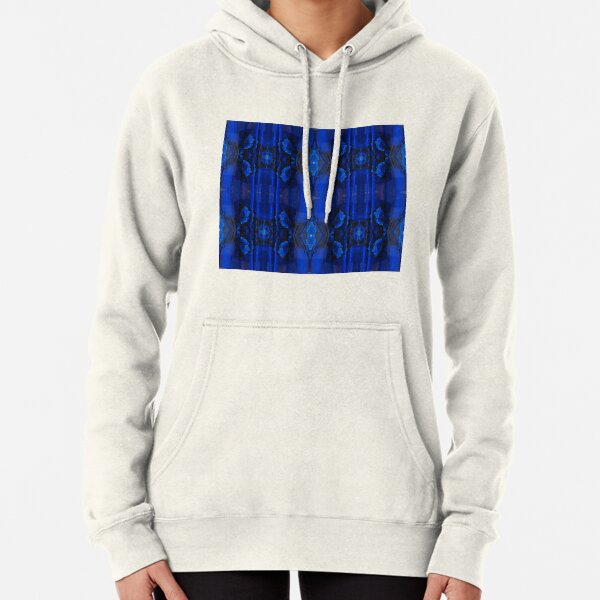 Majorelle Blue, Pattern, tracery, weave, template, piece, figure, type, form Pullover Hoodie