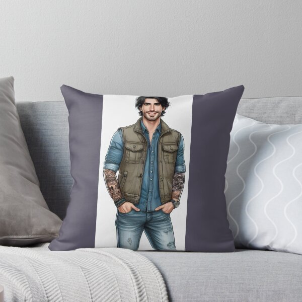 Item preview, Chet Abernathy Camping Vest - Fashion Drawing - Character Art designed and sold by AmberRoseWrites.