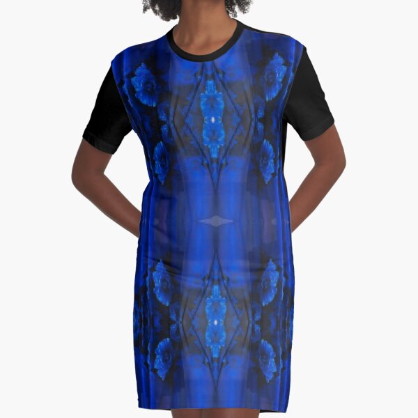 Majorelle Blue, Pattern, tracery, weave, template, piece, figure, type, form Graphic T-Shirt Dress