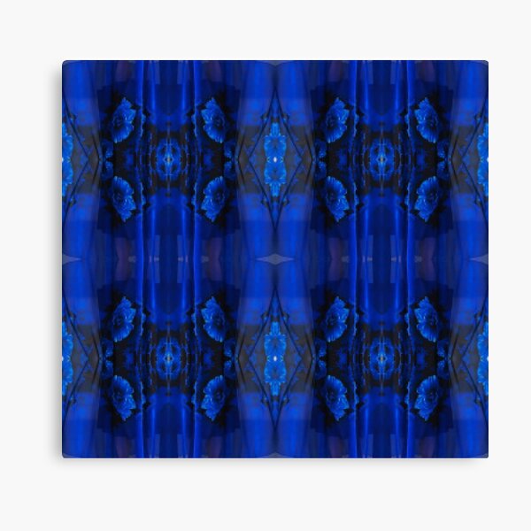 Majorelle Blue, Pattern, tracery, weave, template, piece, figure, type, form Canvas Print