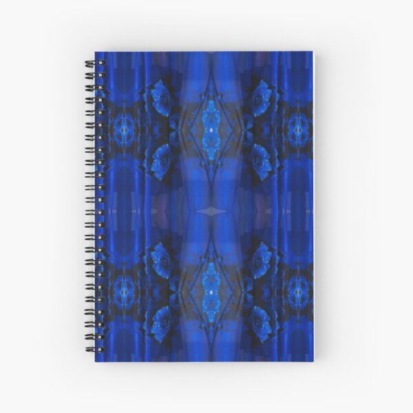 Majorelle Blue, Pattern, tracery, weave, template, piece, figure, type, form Spiral Notebook