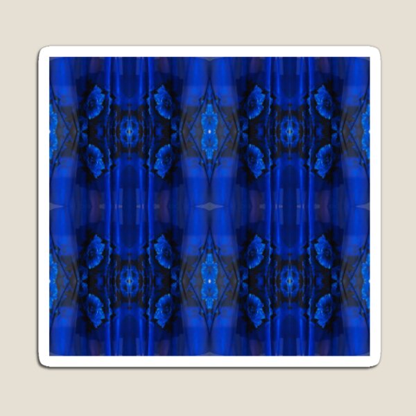 Majorelle Blue, Pattern, tracery, weave, template, piece, figure, type, form Magnet