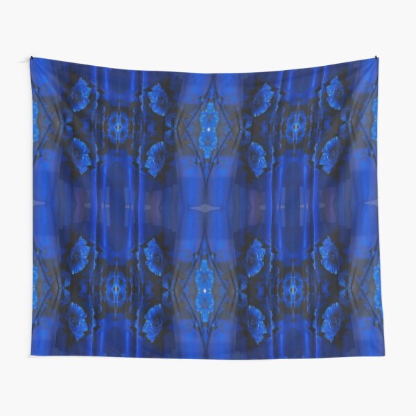 Majorelle Blue, Pattern, tracery, weave, template, piece, figure, type, form Tapestry