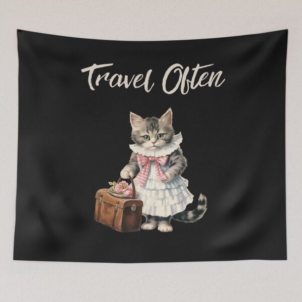 Item preview, Cute Kitten Travel Often designed and sold by AlienOccupation.