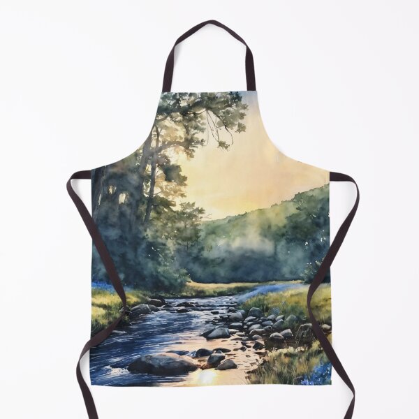 Item preview, Fishing Creek Watercolor  - Trees and a Stream designed and sold by AmberRoseWrites.