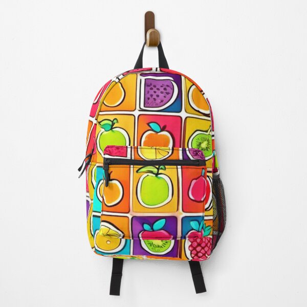 Item preview, Fruit-Filled Square Patterns: Colorful Comics designed and sold by Health And Fitness Posts e-Store.
