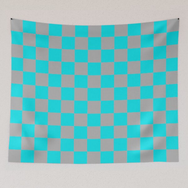Item preview, Turquoise Gray Checker Pattern designed and sold by PatternTitan.