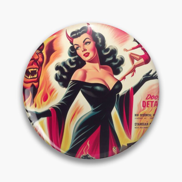 Item preview, Vintage She-Devil Pin-up designed and sold by PulpVintage.