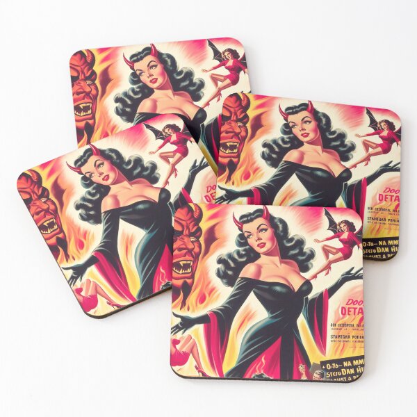 Item preview, Vintage She-Devil Pin-up designed and sold by PulpVintage.