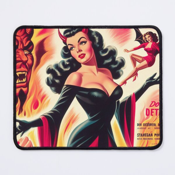 Item preview, Vintage She-Devil Pin-up designed and sold by PulpVintage.