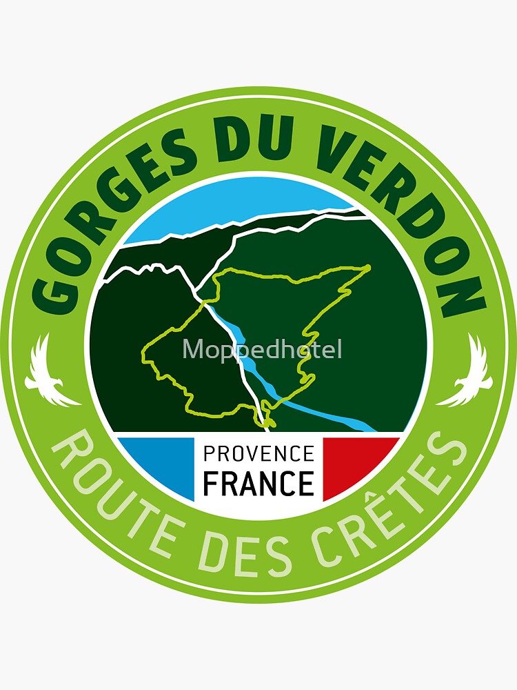 Thumbnail 3 of 3, Sticker, Verdon Gorge | Grand Canyon of the Verdon designed and sold by Moppedhotel.