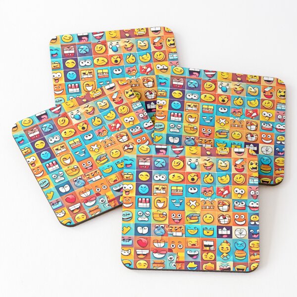 Item preview, Emotion Square Patterns: Colorful Comics designed and sold by Health And Fitness Posts e-Store.