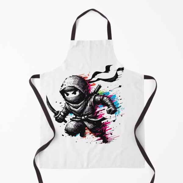 Item preview, Cartoon Ninja Running - Ink Splatter Drawing designed and sold by AD-Digital-Art.