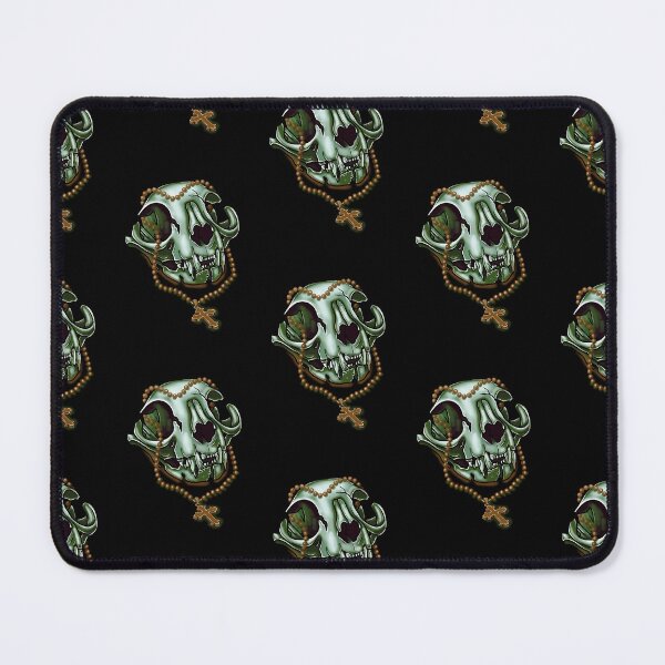 Item preview, Green Cat skull and crucifix designed and sold by Dugleidy  Santos.