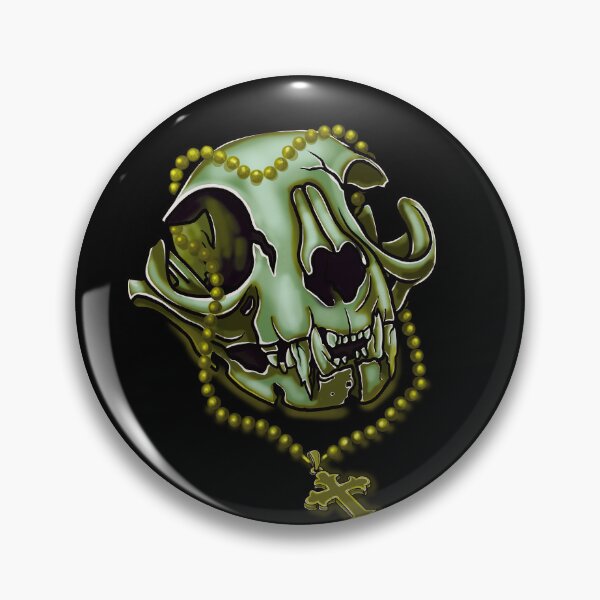 Item preview, Yellow  Cat skull and crucifix designed and sold by Dugleidy  Santos.
