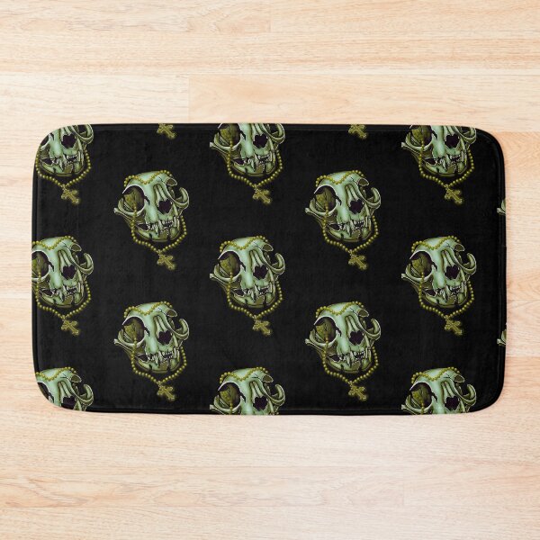 Item preview, Yellow  Cat skull and crucifix designed and sold by Dugleidy  Santos.