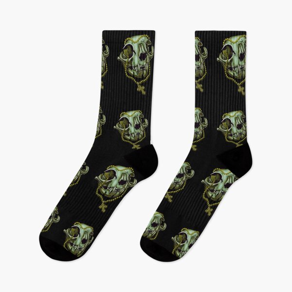 Item preview, Yellow  Cat skull and crucifix designed and sold by Dugleidy  Santos.