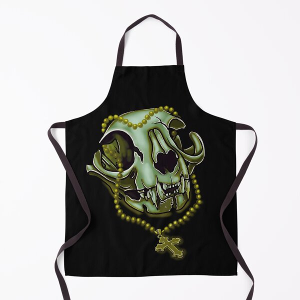 Item preview, Yellow Cat skull and crucifix designed and sold by Dugleidy Santos.