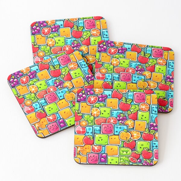 Item preview, Comic Art: Colorful Fruit Square Patterns designed and sold by Health And Fitness Posts e-Store.