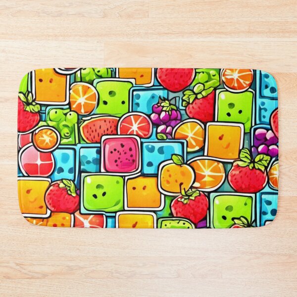 Item preview, Comic Art: Colorful Fruit Square Patterns designed and sold by Health And Fitness Posts e-Store.